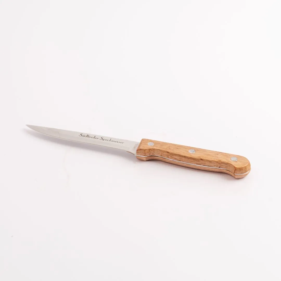 Coltello Speck Alto Adige con manico in legno